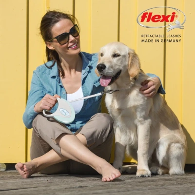 Рулетка (Flexi) Style М ремень 5м до 25кг белый