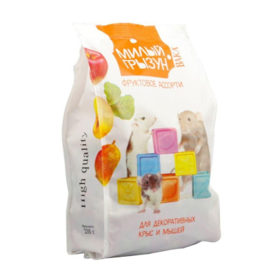 Вака High Quality 0,2кг Милый грызун фруктовое ассорти для декоративных крыс и мышей