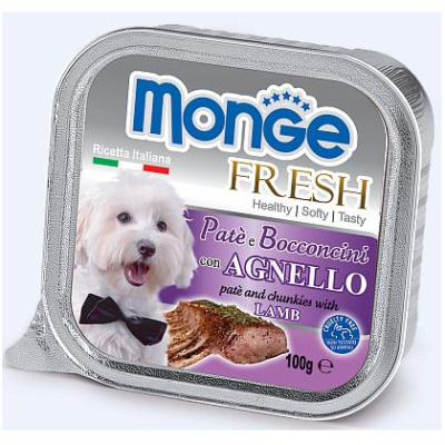 Монж (Monge) Dog Fresh 100г ягненок консервы д/собак (013055)