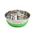 Миска (Triol) металлическая с салатовой резинкой, 0,3л.