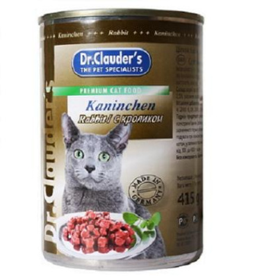 Доктор Клаудер (Dr.Clauder's) 415г кролик консервы д/кошек (211444)