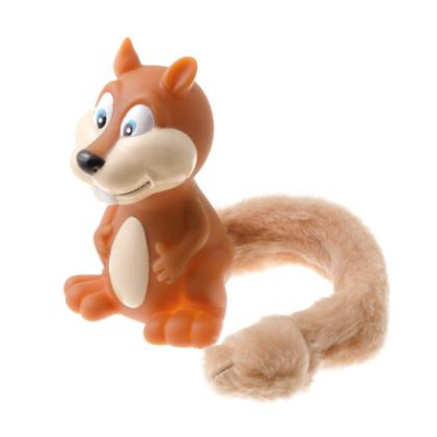Игрушка V.I.Pet Белка с плюш. хвостом 11см винил, д/собак
