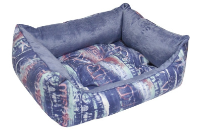 Лежанка (Зооник) Диван Мегаполис (45*52*17) микровелюр+вельбо