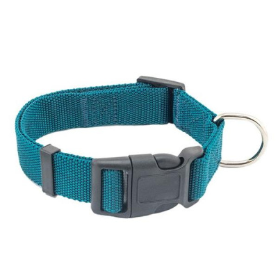 Ошейник (Дарэлл) "Евро" нейлон 25мм, обхват 45см-65см изумрудный