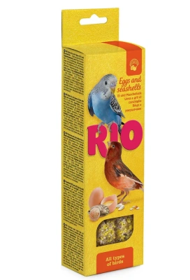 Рио (Rio) 0,04кг*2шт палочки для всех видов птиц с яйцом и ракушечником 0,08кг