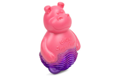 Игрушка (GiGWi) 75425 Бегемотик с пищалкой 9см для мини собак, серия SUPPA PUPPA