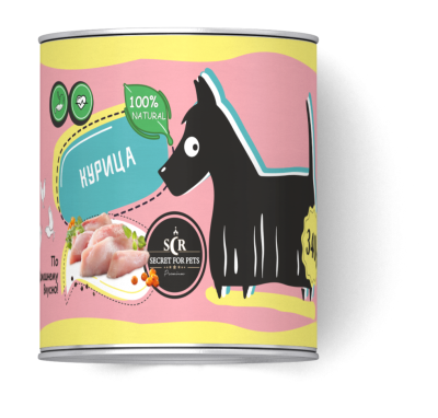 Секрет (Secret) 0,85кг курица консервы для собак (134507)