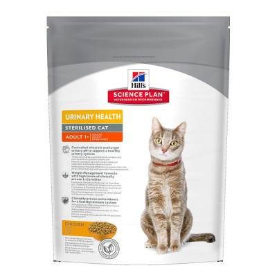 Hill's Cat  sterilised urinary health adult 0.3 (для стерилизованных) курица сухой для кошек (604135)