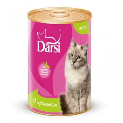 Дарси (Darsi) 340г паштет с кроликом консервы д/кошек (029235)