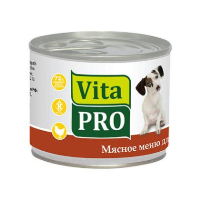 Вита ПРО (Vita PRO) 200г курица консервы д/собак (532948)