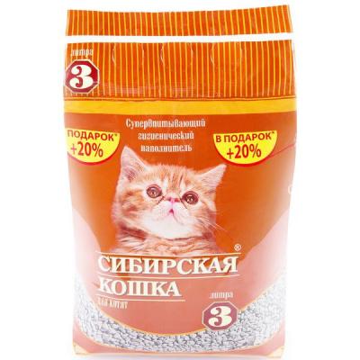 Наполнитель (Сибирская кошка) 3л впитывающий для котят АКЦИЯ Наполнитель (Сибирская кошка) 3л впитывающий для котят АКЦИЯ