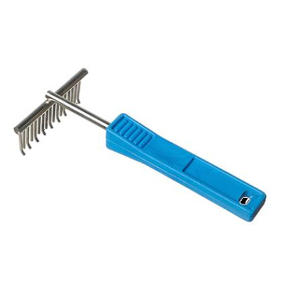 Расческа (Зооник) грабли с пластмас. ручкой загнутый зуб