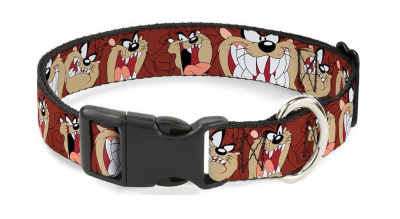 Ошейник (Buckle-Down) Тасманийский дьявол мультицвет с пластиковой застёжкой 28-43 см