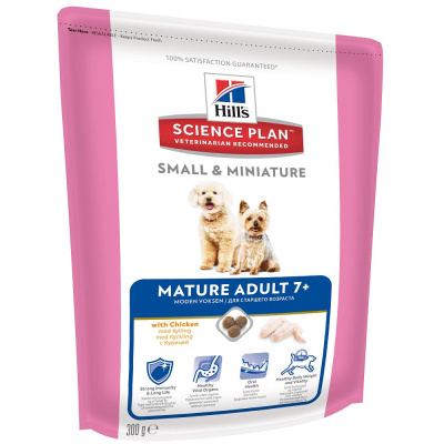 Hill's Dog  senior small mini 0.3 (д/миниатюрн. старше 7 лет) кура сухой д/собак (604388)