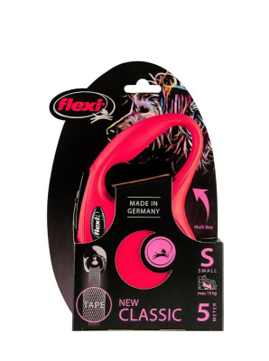 Рулетка (Flexi) Classic S ремень 5м до 15кг красный Рулетка (Flexi) Classic S ремень 5м до 15кг красный