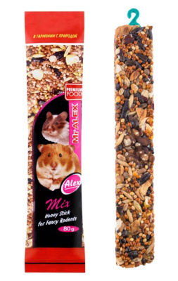 Mr.Alex 0,08кг зерновая палочка Ассорти для грызунов