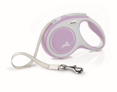 Рулетка (Flexi) New Comfort ХS ремень 3м до 12кг розовый