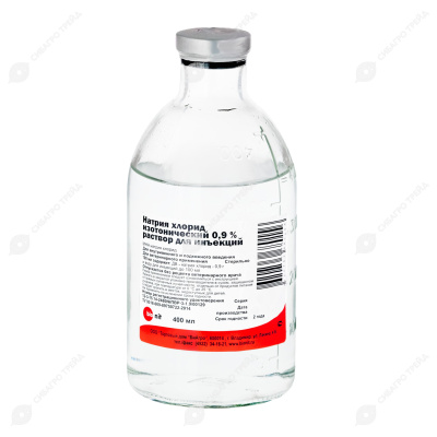 Натрия хлорид 0,9% 400мл (30) БиАгро (ЛИЦЕНЗИЯ)