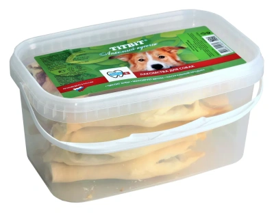 TiTBiT 580г (3,3л) лакомство нога баранья - банка пластиковая