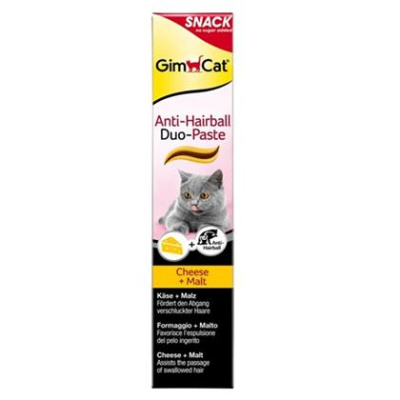 Джимкет (Gimcat) паста Anti-Hairball Duo 50г, сыр + солод д/выведения шерсти д/кошек