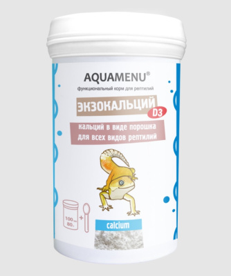 Аква Меню Экзокальций + D3 корм для всех видов рептилий, 100мл