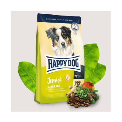 Happy Dog Supreme Young Junior 1кг ягненок рис сухой для щенков с 7-18 мес средних и крупных пород с чувствит. пищеварением (098976)