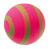 Игрушка Мяч розовый с зелёными полосами, неон 63 мм 20-1124