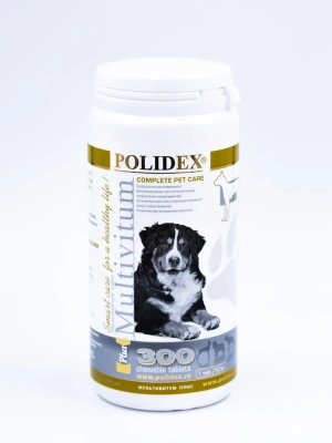 Polidex Multivitum plus 300таб. витаминно-минеральный комплекс для собак