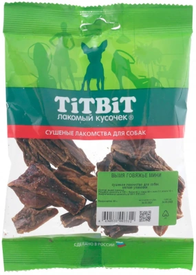 TiTBiT 0,045кг вымя говяжье (мягкая упаковка)