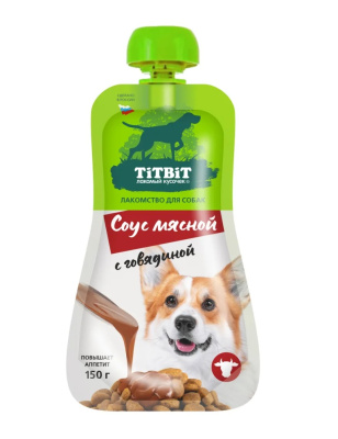 TiTBiT 0,15кг соус мясной с говядиной лакомство для собак