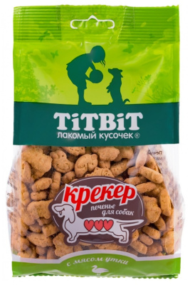 TiTBiT 0,25кг печенье крекер с мясом утки для собак 