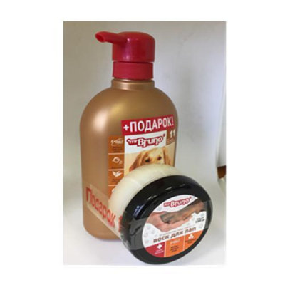 Mr.Bruno: шампунь № 5 "Пушистое облако" д/густой шерсти собак, 350+воск для лап 100 ПРОМО