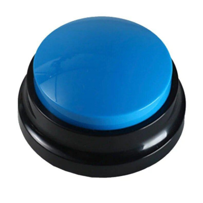 Звуковая кнопка (PerseiLine) для дрессировки Ø9см синий
