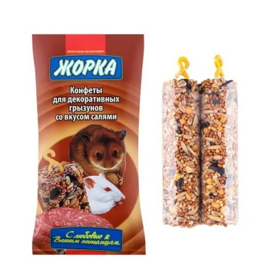 Жорка 0,1кг конфеты для хомяков (2шт) Жорка 0,1кг конфеты для хомяков (2шт)