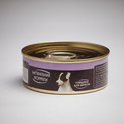 Натуральная формула 100г Говядина консервы д/щенков (072431)