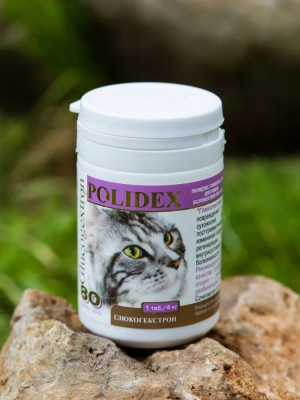 Polidex Glucogextron 80 таб. витаминно-минеральный комплекс для кошек