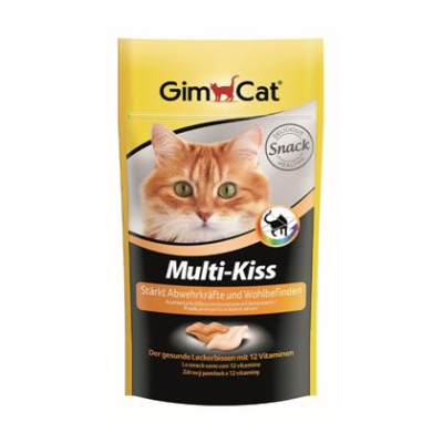 Джимкет (Gimcat) вит. лакомство Multi-Kiss 40г, поцелуйчики таурин +12 витаминов д/кошек