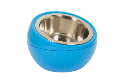 Миска (Hing) Шар на подставке нержав., 0,35л, голубая