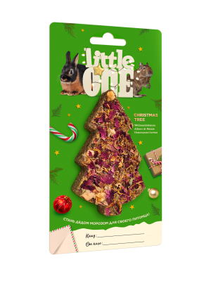 Little One 0,055кг новогоднее лакомство-игрушка Новогодняя елочка для морских свинок, кроликов, шиншилл и дегу Little One 0,055кг новогоднее лакомство-игрушка Новогодняя елочка для морских свинок, кроликов, шиншилл и дегу