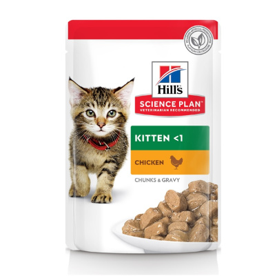 Hill's Cat  0,085кг курица кусочки в соусе влажный для котят (211206)