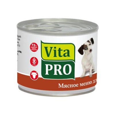Вита ПРО (Vita PRO) 200г говядина консервы д/собак (532931)