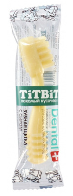 TiTBiT DENTAL+ 0,013кг 3убная щетка с сыром для собак маленьких пород 