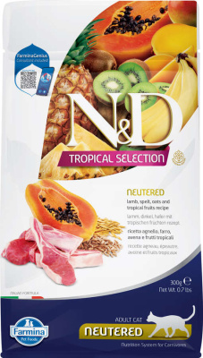 Farmina (Фармина) N&D Tropical Selection Cat 0,3кг ягненок для стерилизованных и кастрированных кошек (042118) Farmina (Фармина) N&D Tropical Selection Cat 0,3кг ягненок для стерилизованных и кастрированных кошек (042118)