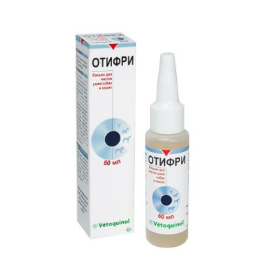 Отифри (Vetoquinol) для очистки ушей с календулой 60мл (ЛИЦЕНЗИЯ)