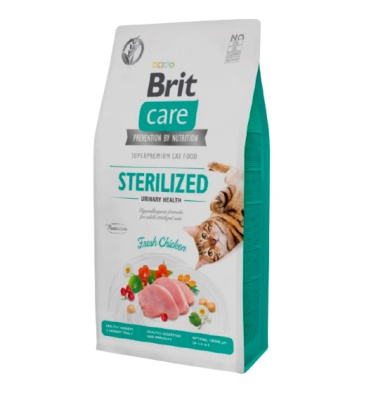 Brit Care Cat GF Sterilized Urinary Health 7кг сухой для стерилизованных кошек, профилактика МКБ (540723)