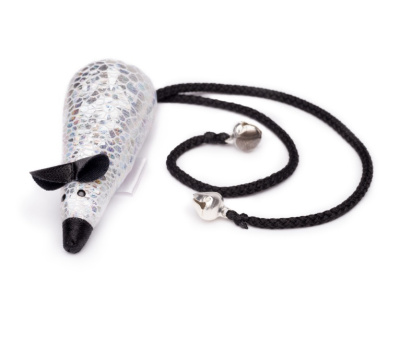 Игрушка (VEDA) Фитомышь с кошачьей мятой для кошек серебро (20 шт)