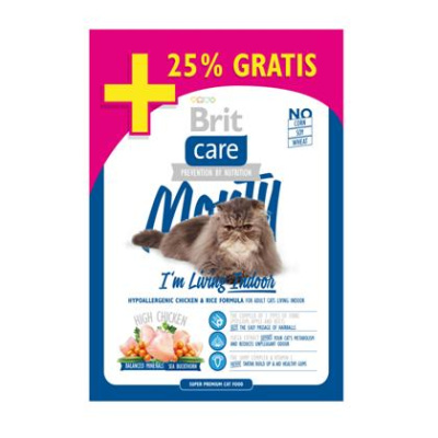 Брит Care Cat Monty Indoor 400г+25% БЕСПЛАТНО (д/домашн.) сухой д/кошек (513437)