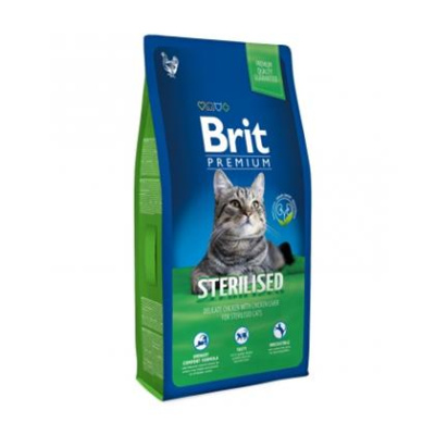 Brit Premium Сat Sterilised 0,8кг курица и печень для стерилизованных сухой для кошек (513154)
