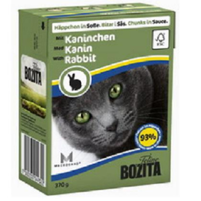 Бозита 370г мясные кусочки в соусе с кроликом консервы д/кошек (Tetra Pak) (049322)