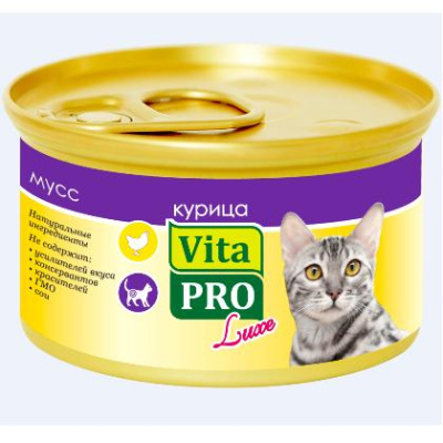 Вита ПРО (Vita PRO) Luxe 85г курица мусс д/стерилизованных кошек (712758)